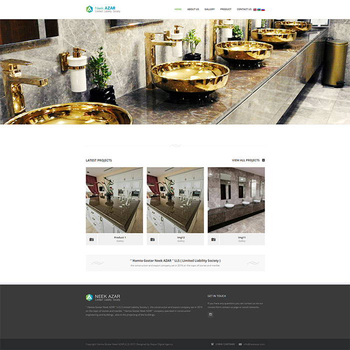 طراحی وب سایت شرکت نیک آذر